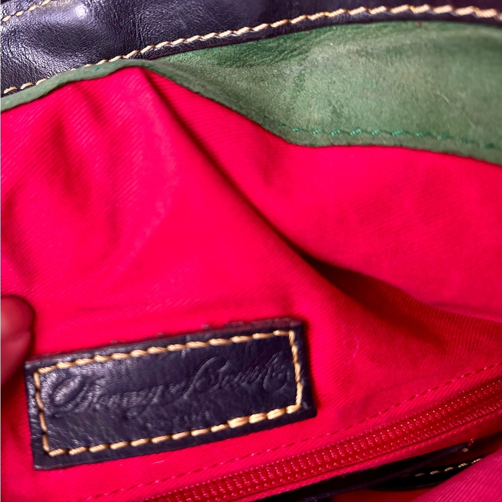 DOONEY & BOURKE FLORENTINE BLACK LEATHER SHOULDER BAG  Sleek polished leather - Picture 14 of 16